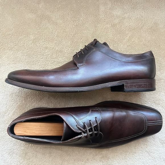 To Boot New York Adam Derrick Men 11 Brown Leather Split Toe Derby Dress Shoe